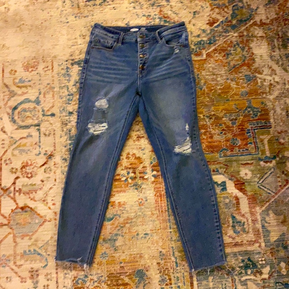 OLD NAVY ROCKSTAR HIGH WAIST SKINNY JEANS